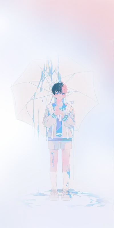 打伞男孩