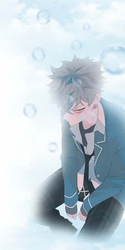 蓝发少年