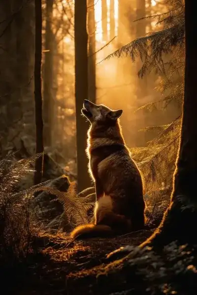 forest,gray wolf